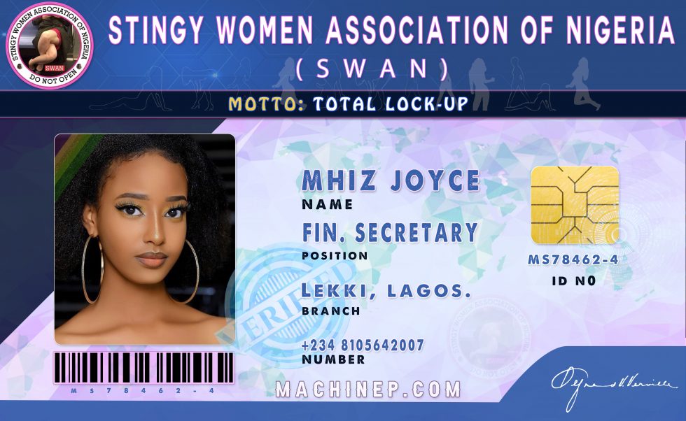 GET Official ID Card for Stingy Women Association (SWAN) - Machinep