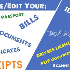Change_Edit the data on Id Cards_Photos_Bank documents_ pdf documents_ reciepts_ bills and more at Machinep Graphics